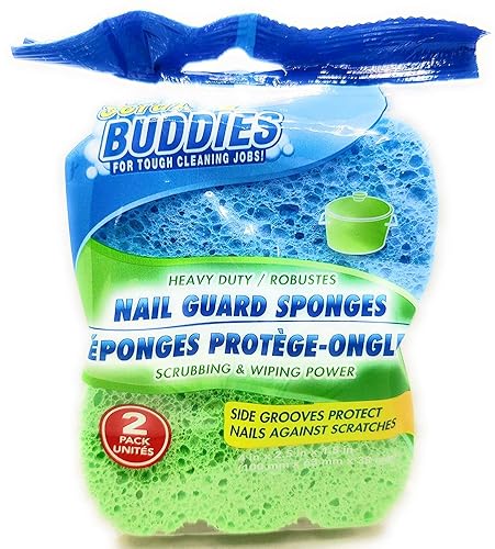 Nail Guard Cleaning Sponges, Heavy Duty, 2-Pack