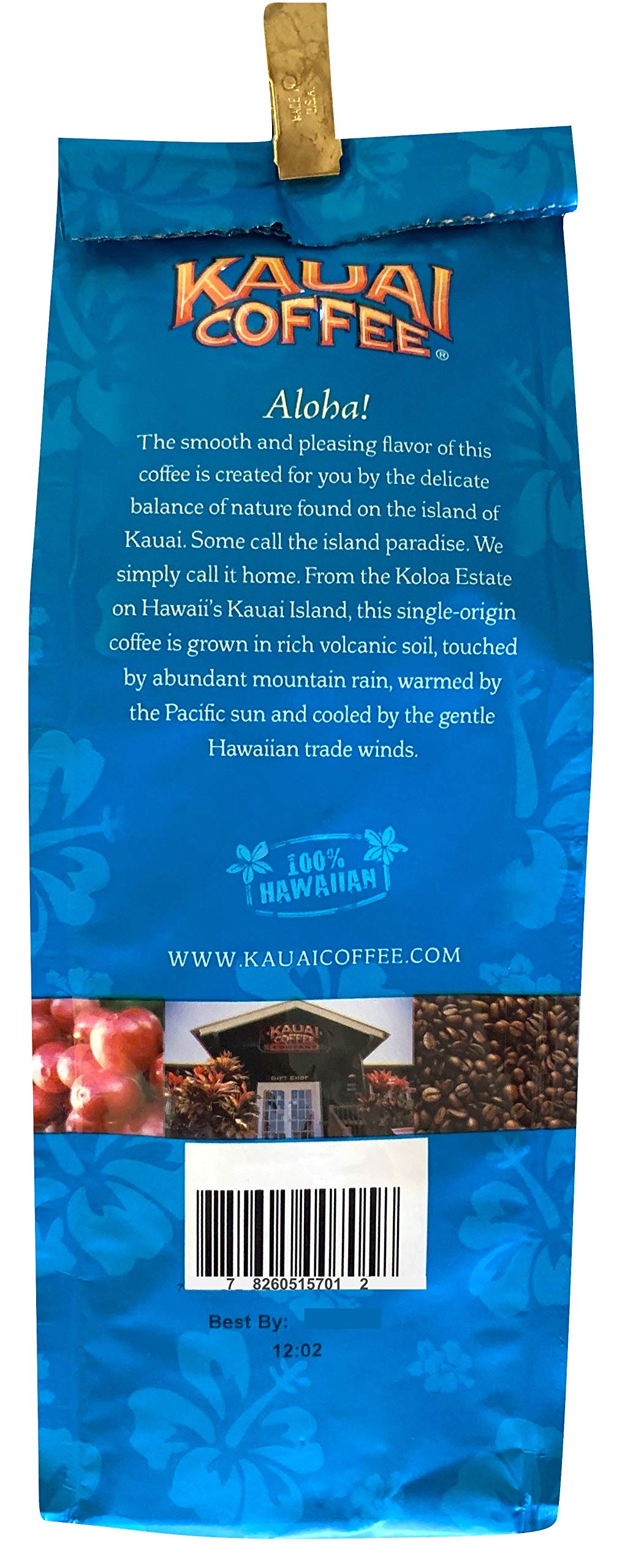 Kauai Coffee Hawaiian Dark Roast Whole Bean Coffee