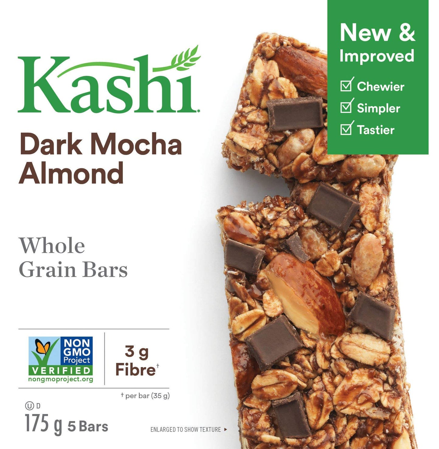 Kashi, Chewy Granola, Dark Mocha Almond Snack Bars, 175g/6.17oz., 5ct, {Imported from Canada}