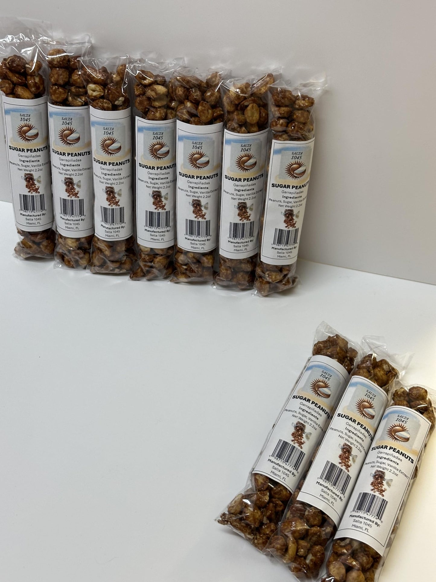 Delicious Garrapiñadas (Sugar Peanuts) - Crunchy, Sweet, and Irresistible -1 dozen/per order - 2.2oz/ea