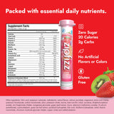 Zipfizz Daily Energy Drink Powder, Strawberry Kiwi, 20 Pack | 3-in-1 Sustained Energy, Rapid Hydration, and Essential Vitamins | Sugar-Free |