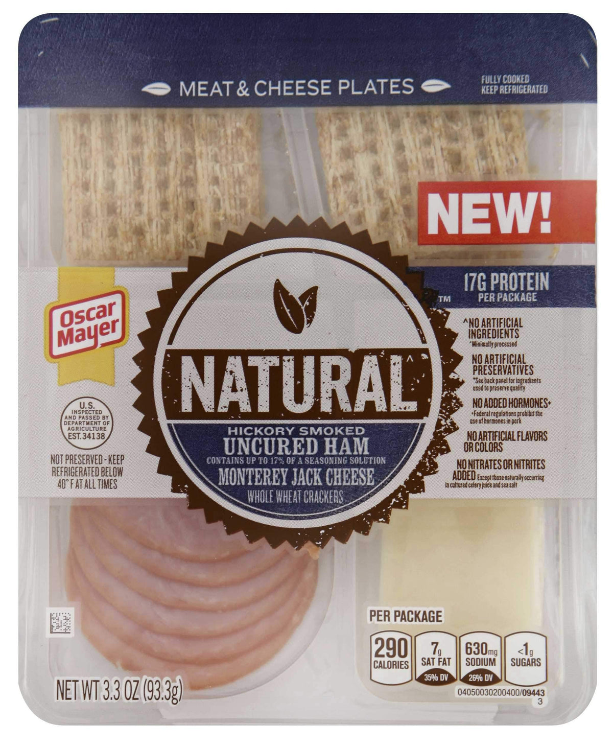 Oscar Mayer Single Serve Ham Convenience Meal, 3.3 Ounce -- 7 per case.