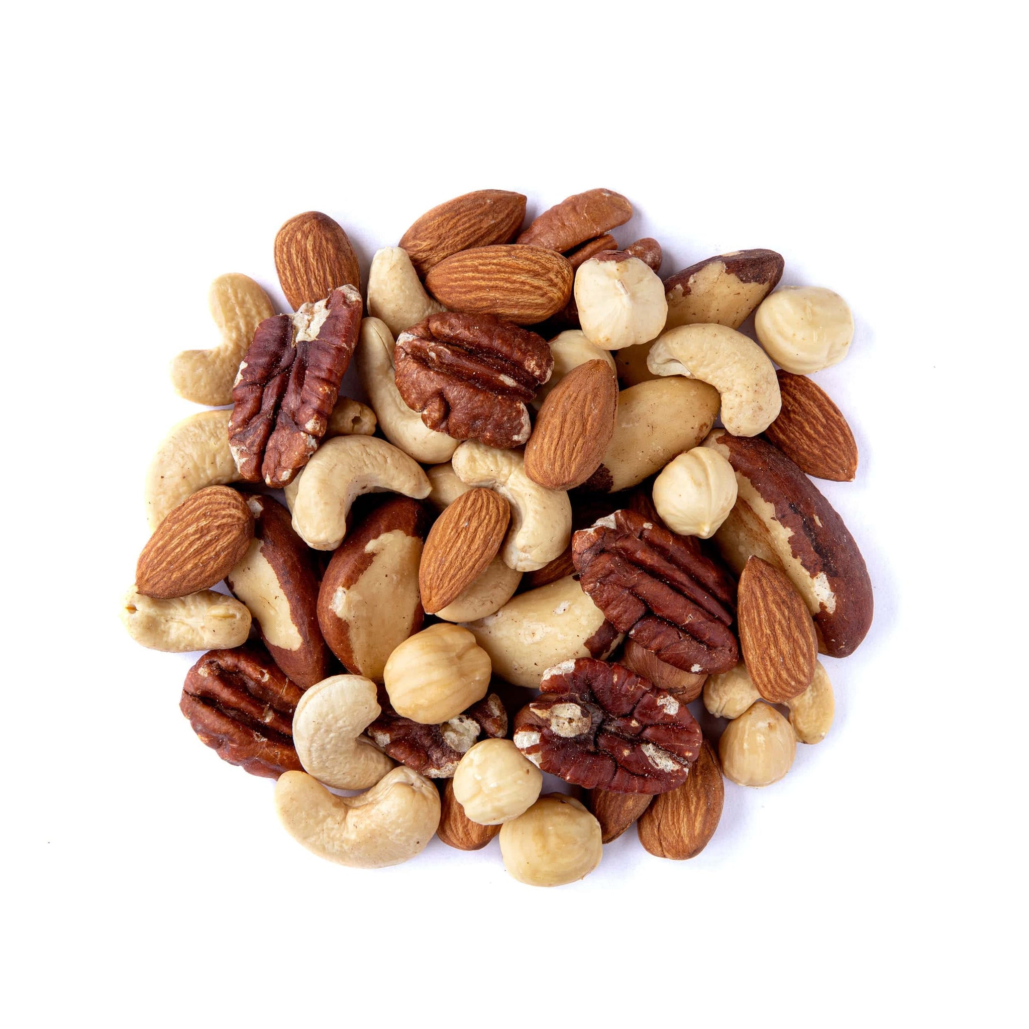Food to Live Deluxe Unsalted Nuts Mix, 2 Pounds - A Blend of Dry Roasted Pecans, Cashews, Hazelnuts, Almonds, Brazil Nuts. Oven Roasted, Vegan