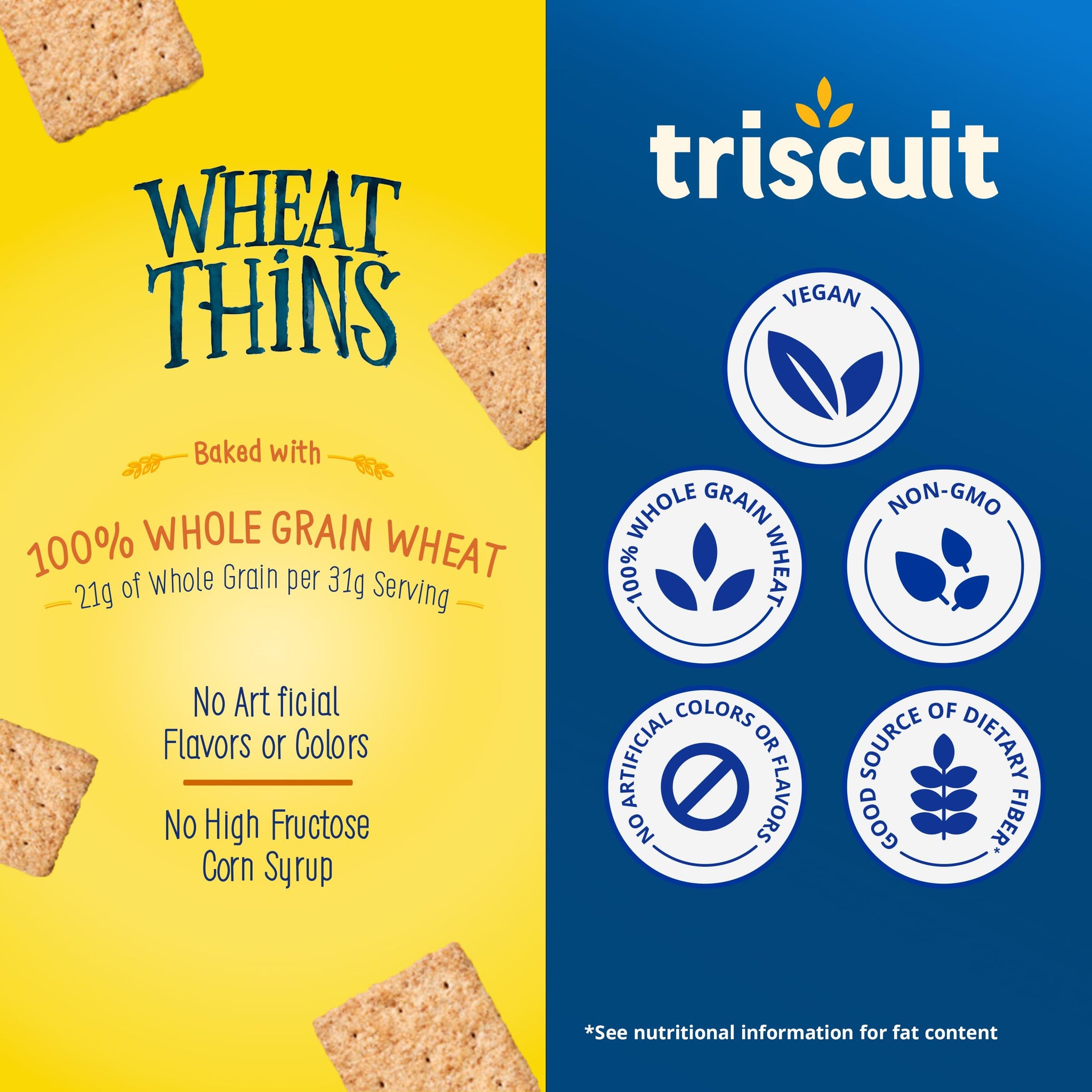 Triscuit Original Whole Grain Wheat Vegan Crackers and Wheat Thins Original Whole Grain Wheat Snacks Variety Pack, Bulk Snacks, 4 Boxes
