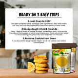 Glassy Brown Cookies-Lemon Drop Cookie Mix | Fresh Lemon Cookies | Protein Cookies | Cookie Butter & Eggs | No Preservatives - Serves 24 Soft Cookies.