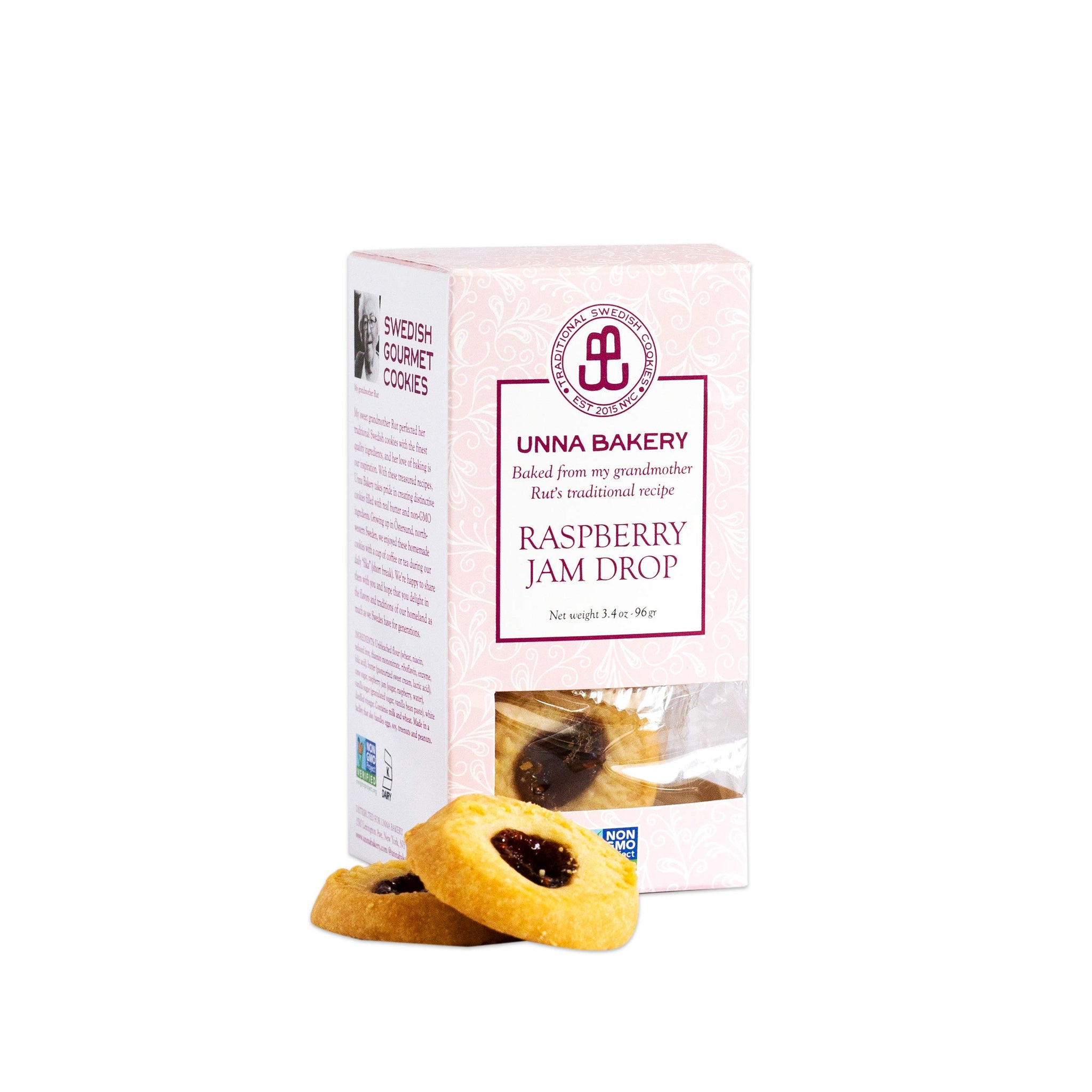 Unna Bakery Butter Cookies (Raspberry Jelly Cookie, 3.4 oz)