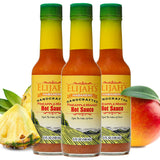 Elijah's Xtreme Pineapple-Mango Habanero Hot Sauce 3 Pack, Made with Fresh Fruit for Vibrant Flavor and Roasted Yellow Habanero Peppers for Heat