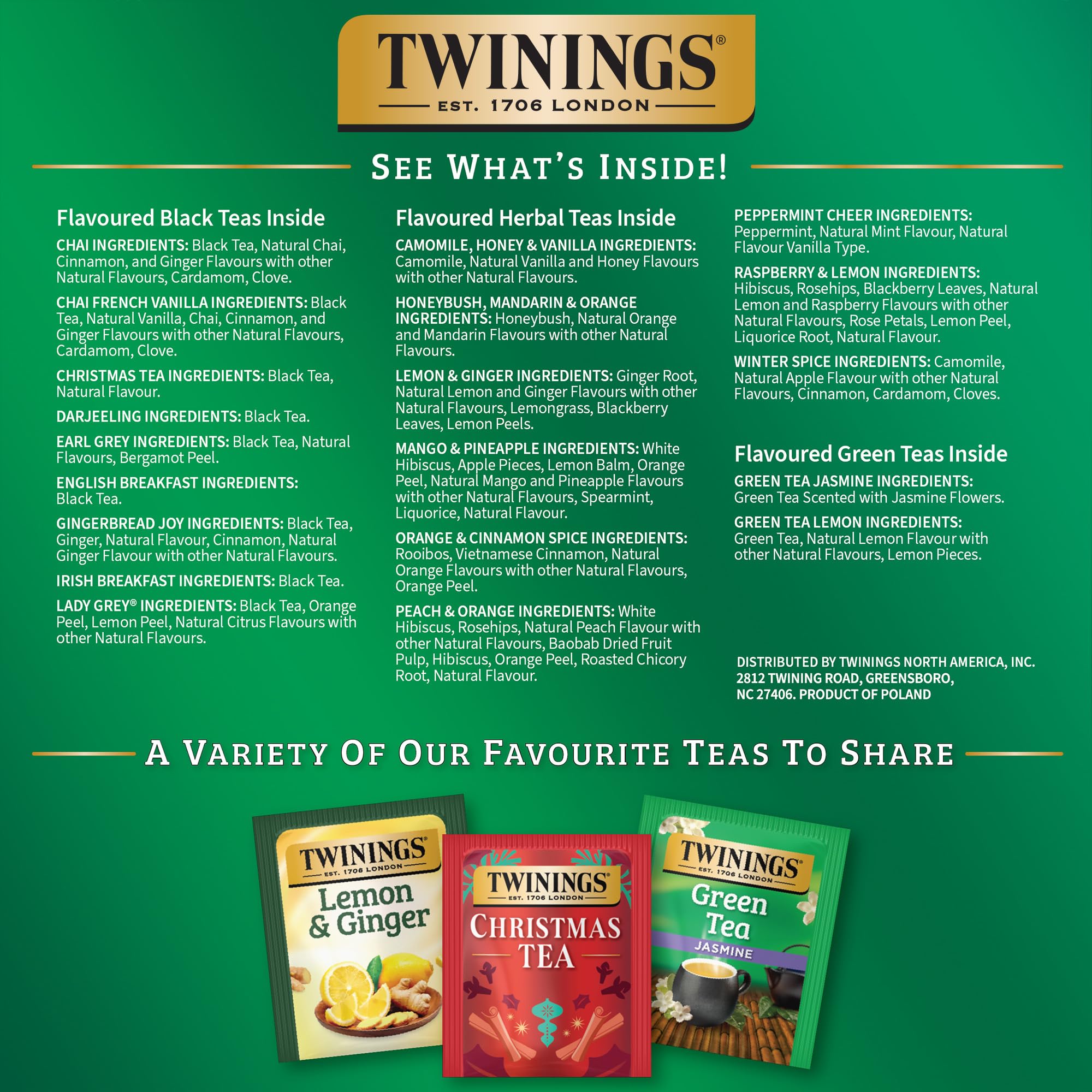 NEW Twinings Tea Advent Calendar Gift Set, 24-Day Holiday Sampler with Black, Green & Herbal Teas, Christmas Countdown Box for Tea Lovers, Brew Joy
