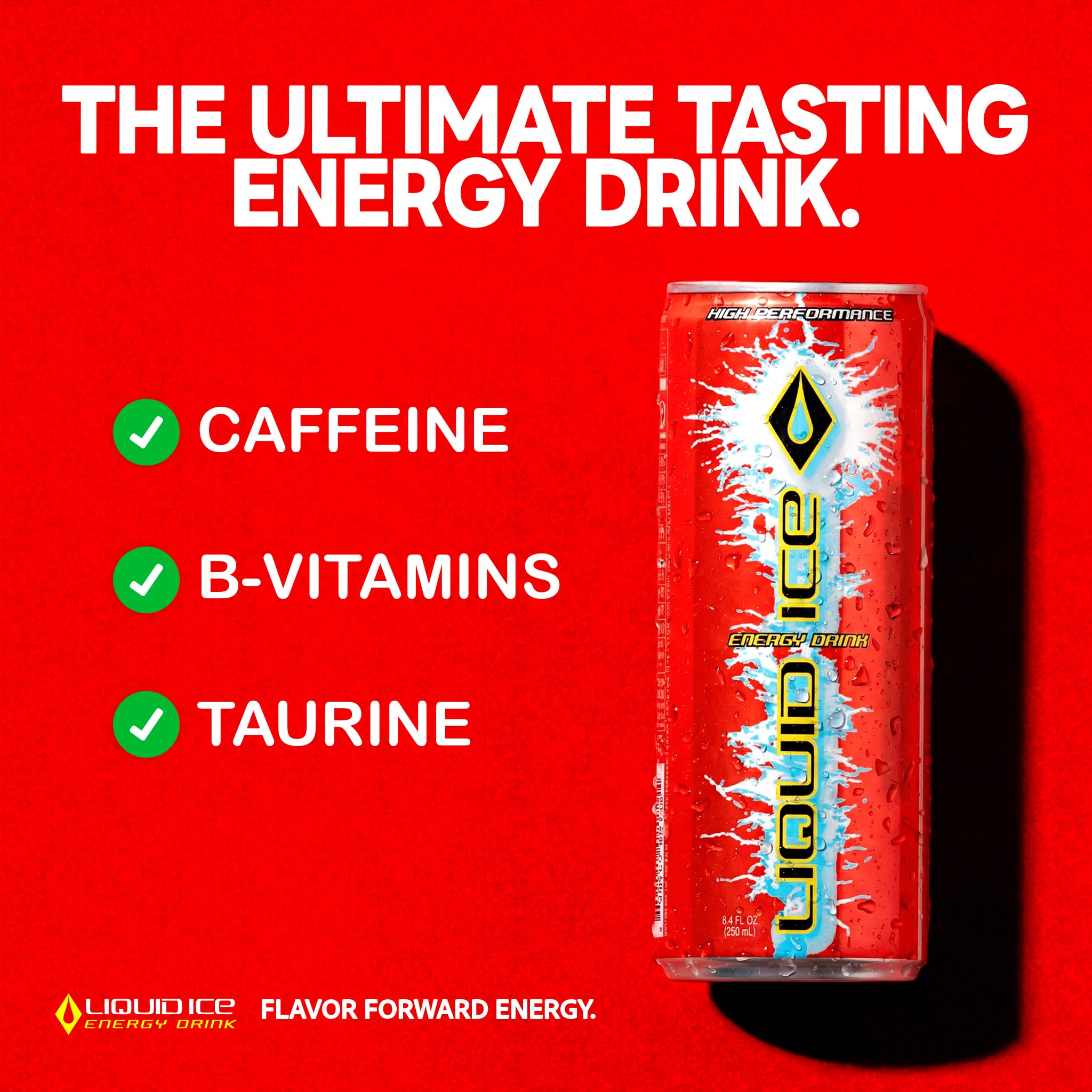 Liquid Ice Energy Drink - Cherry-licious (8.3 Fl Oz, 24 Count)