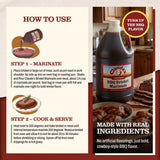 Claude's BBQ Brisket Marinade Sauce, Gluten Free Texas Style, 128 oz