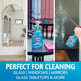 Windex Glass and Window Cleaner Spray Bottle, Bottle Made from 100% Recovered Coastal Plastic, Original Blue, 23 fl oz