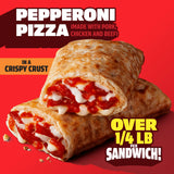Hot Pockets Pepperoni Pizza Crispy Crust Frozen Snacks, Pizza Snacks Made with Mozzarella Cheese, 54 Oz, 12 Count Frozen Sandwiches