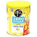 4C Zero Sugar Powdered Drink Mix Cannisters, Zero Sugar Lemon Iced Tea, 45 Quarts, Family Sized Cannister, Low Calorie, Thirst Quenching Flavors