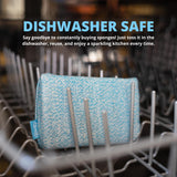 Grill Rescue Heavy Duty Kitchen Sponge - Lasts 20x Longer, Scratch-Free, Safe for Non-Stick Cookware - Cut Resistant, Versatile Household, Bathroom