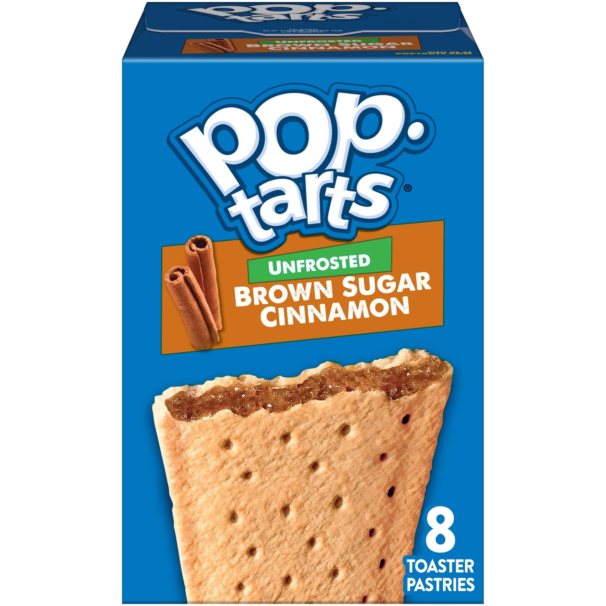 Pop-Tarts Toaster Pastries, Breakfast Foods, Kids Snacks, Unfrosted Brown Sugar Cinnamon (8 Pop-Tarts)