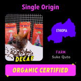 Orbital Peachy Galaxy | USDA Organic Decaffeinated Coffee Beans | Swiss Water Process | Low Acid | 12oz