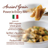 Jovial Einkorn 100% Organic Whole Grain Penne Rigate - Einkorn Pasta, High Protein, Non-GMO, USDA Certified Organic, Lower Carb, Delicious Pasta Made