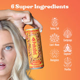 Polkadot Spark Seltzer, Strawberry Lemonade Flavor, Sparkling Drink with L-Theanine, Lion’s Mane, Ginkgo, and Green Tea, Zero Sugar Beverage, 12 FL Oz