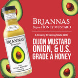 BRIANNAS - Home Style Dijon Honey Mustard Dressing - Fine Salad Dressing made with Premium Ingredients - Gluten Free & Kosher Dressing - 12 oz