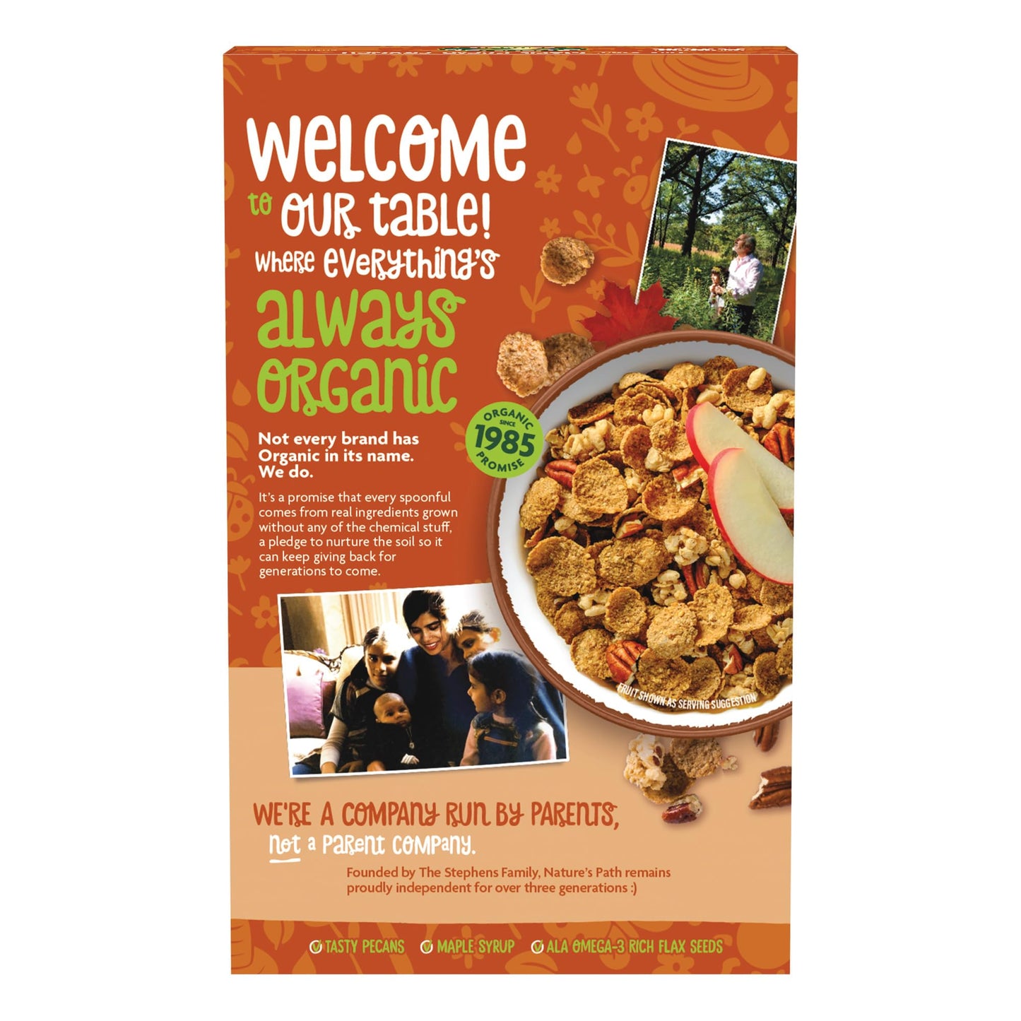 Nature's Path Organic Flax Plus Maple Pecan Crunch Cereal, 11.5 oz (Pack of 1), Non-GMO