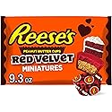 REESE'S Miniatures Red Velvet Flavored Milk Chocolate Peanut Butter Cups, Valentine's Candy Bag, 9.3 oz
