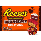REESE'S Miniatures Red Velvet Flavored Milk Chocolate Peanut Butter Cups, Valentine's Candy Bag, 9.3 oz