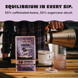 Control Freak Coffee Balanced - 50% Caffeine Whole Bean Coffee (12 Oz) | Half Caff Coffee Blend for Smooth Focus, Full Flavor for Half the Buzz |