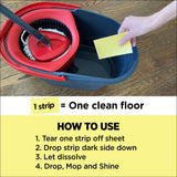 Nature Clean All Natural Wood Floor Cleaner for Mopping 36 Strips, Non-Toxic & Plastic-Free Packaging, Use On Hardwood Laminate Ceramic Tile Linoleum