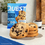Quest Nutrition Chocolate Chip Protein Cookie, 15g Protein, 1g Sugar, 2g Net Carbs, Keto Friendly, High Protein, Low Carb; 4 Count