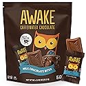 AWAKE - Caffeinated Chocolate Bites - Milk Chocolate, 50 Bites - 50mg Caffeine - Individually Wrapped Energy Bites - Coffee Alternative - Fairtrade