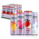 Bloom Nutrition Sparkling Energy Drink - Apple Crisp / Glacier Crush Variety Pack - Natural Caffeine, Zero Sugar, 180mg Caffeine - Antioxidant-Rich