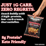 Pork King Good Strawberry Shortcake Pork Rinds (4 Pack), 3 oz Dessert Flavored Chicharrones, Low Carb and Gluten Free Snacks