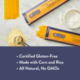 DeLallo Gluten Free Spaghetti Pasta, 12 Ounce Bag, 4 Pack, Non-GMO, Made with Corn and Rice Flour, Vegan