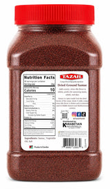 Tazah Sumac Spice 1 lb, Ground Sumac Seasoning from Jordan, Tangy Middle Eastern Spice for Mediterranean Cooking, Marinades, Kabobs, Salads and Hummus