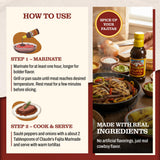 Claude's Authentic Fajita Marinade 16-oz (Pack of 6) Real Hickory Smoke, Red Chili Fajitas Sauce for Steak, Chicken, Pork or Shrimp Gluten-Free