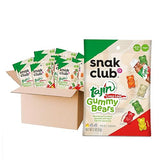Snak Club Tajin Gummy Bears, Assorted Fruit Candy Gummies with Chili and Lime Seasoning, Mild, Gluten-Free and Vegan Snacks, 2 oz Snack Bags, 12 Pack