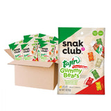 Snak Club Tajin Gummy Bears, Assorted Fruit Candy Gummies with Chili and Lime Seasoning, Mild, Gluten-Free and Vegan Snacks, 2 oz Snack Bags, 12 Pack