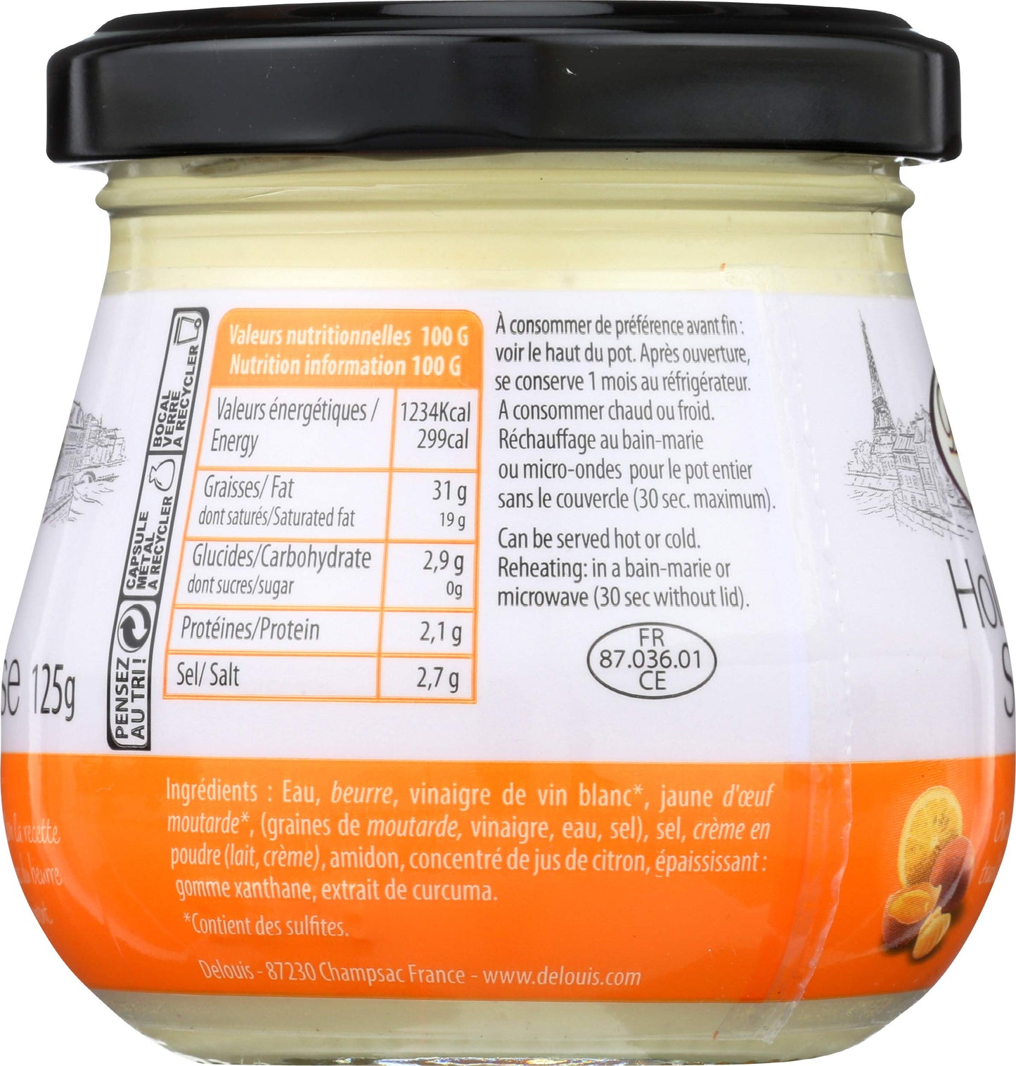 Delouis Hollandaise Sauce, 4.4 OZ