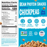 The Good Bean Crunchy Chickpeas - Sea Salt - (6 Pack) 6 oz Resealable Bag - Roasted Chickpea Beans - Vegan Snack with Good Source of Plant Protein