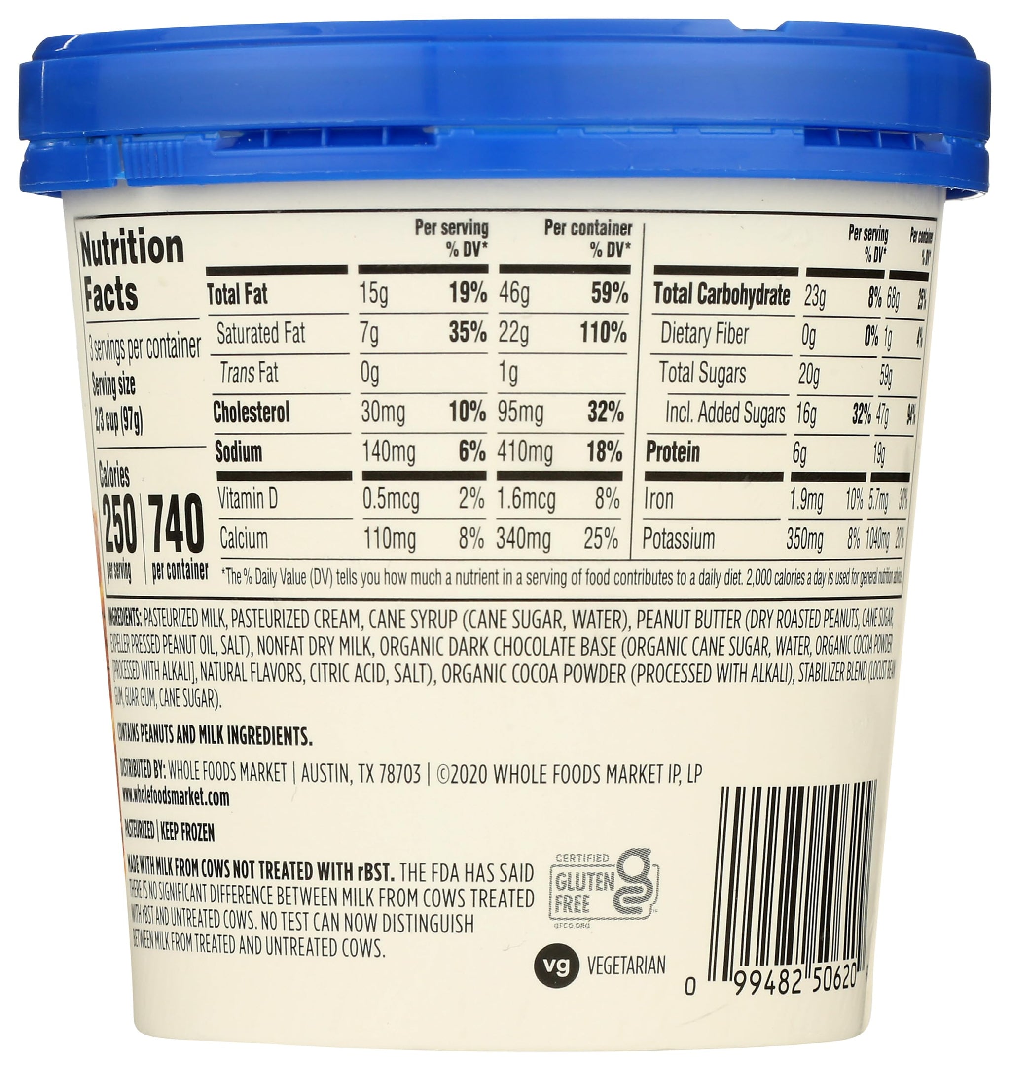 365 by Whole Foods Market Chocolate Peanut Butter Ice Cream, 1 PT