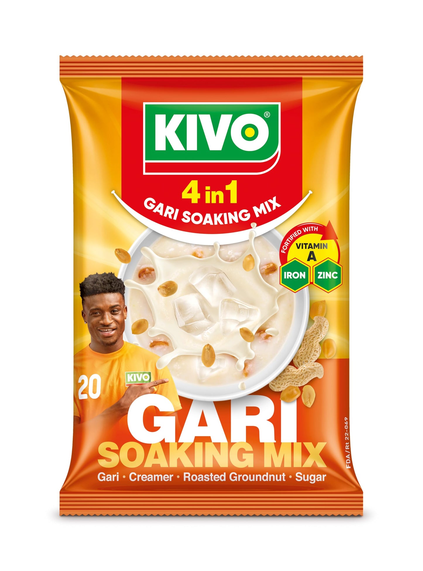 KIVO 4 in 1 Gari Soaking Mix 125g Pack of 10