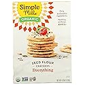 Simple Mills Organic Seed Crackers, Everything, Gluten Free, Flax Seed, Sunflower Seeds, Corn Free, Low-Calorie Snacks, Plant Based, Nutrient Dense