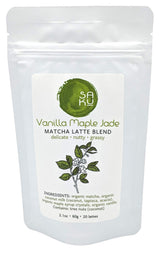 SAKU Tea, Vanilla Maple Jade Matcha Latte Blend, Super Food Latte, 2.1oz Bag