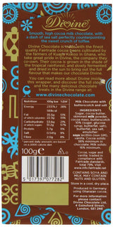 Divine Milk Chocolate with Toffee & Sea Salt 100g - Pack of 2