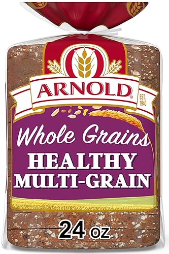 Arnold Whole Grains Healthy Multi Grain Bread, Whole Grain Bread Free From Artificial Colors, Flavors and Preservatives, 24 oz Loaf