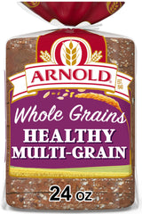 Arnold Whole Grains Healthy Multi Grain Bread, Whole Grain Bread Free From Artificial Colors, Flavors and Preservatives, 24 oz Loaf