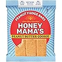 Honey Mama's, Peanut Butter Cookie Peanut Fudge Bar, NO Refined Sugar, Gluten Free, Dairy Free, Soy Free, NO Seed Oils, 2.5 Ounce, 3-Serving Bar