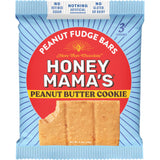 Honey Mama's, Peanut Butter Cookie Peanut Fudge Bar, NO Refined Sugar, Gluten Free, Dairy Free, Soy Free, NO Seed Oils, 2.5 Ounce, 3-Serving Bar