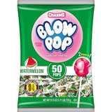 Charms Blow Pop Single Flavor Bag - Watermelon Flavored Lollipops with a Bubble Gum Center - Individually Wrapped Hard Candy - Pink Candy - Peanut