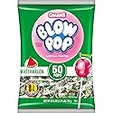 Charms Blow Pop Single Flavor Bag - Watermelon Flavored Lollipops with a Bubble Gum Center - Individually Wrapped Hard Candy - Pink Candy - Peanut